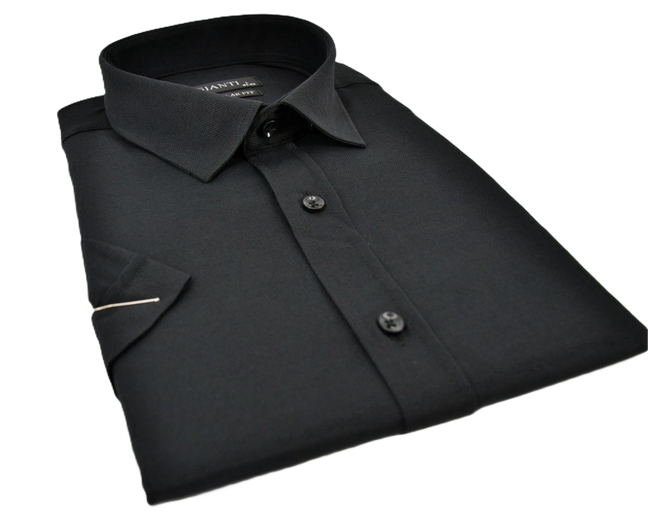 Koszula GIANTI V07-2 regular fit czarna krótki rękaw