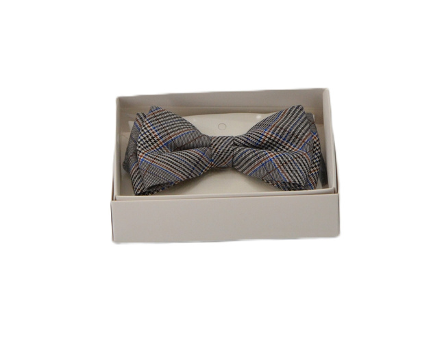 Beżowa w kratę Mucha BEVANTE Bari Krata