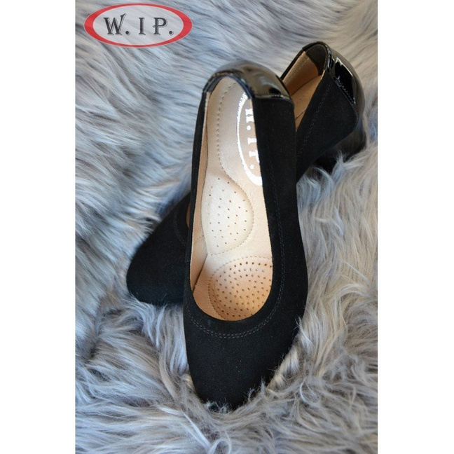 Buty Czarne Zamszowe