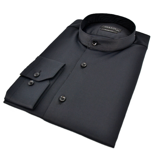 Koszula GIANTI SL-2 czarna stójka slim