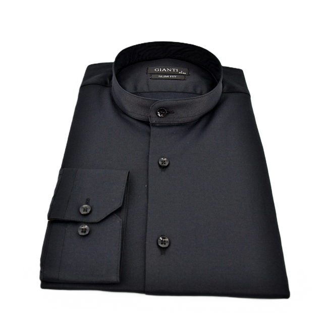 Koszula GIANTI SL-2 czarna stójka slim