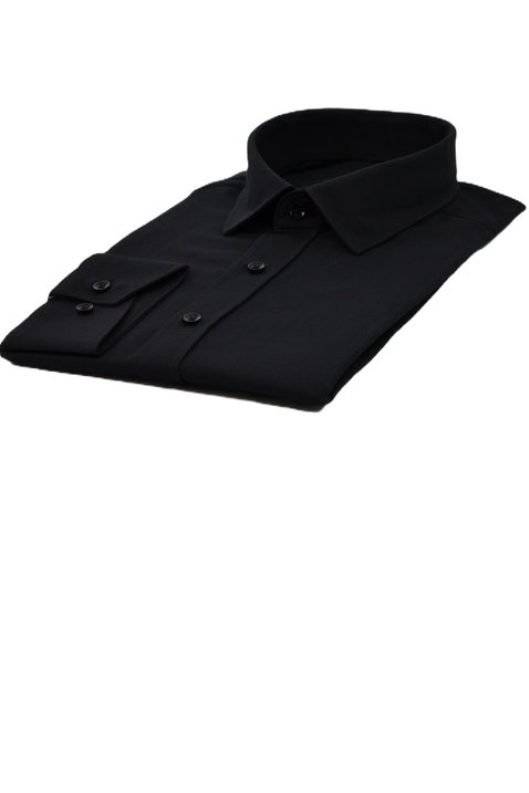 Koszula GIANTI V-07 slim czarny dł.r.