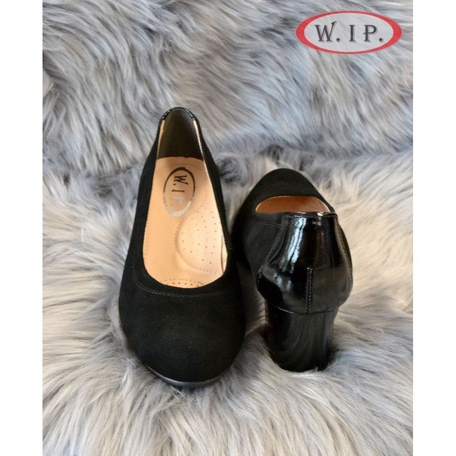 Buty Czarne Zamszowe