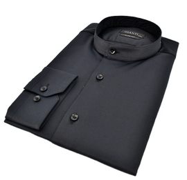 Koszula GIANTI SL-2 czarna stójka slim