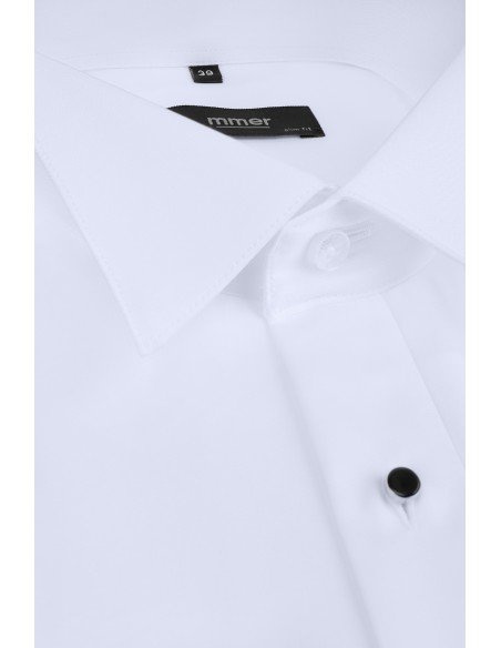 Biała koszula smokingowa męska MMER 091DRA