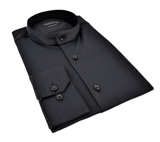 Koszula GIANTI SL-2 czarna stójka slim