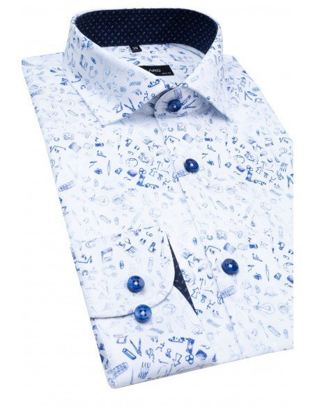 Biała koszula męska VILLARO