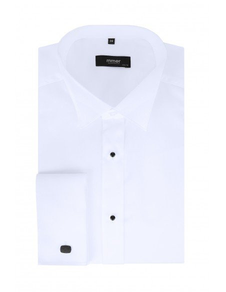 Biała koszula smokingowa męska MMER 091DRA