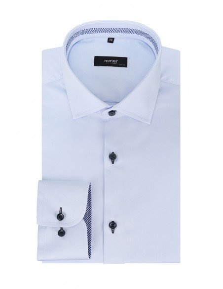 Niebieska koszula męska MMER 202DRA