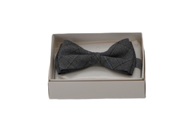 Szara w kratę Mucha BEVANTE Leos Gray krata