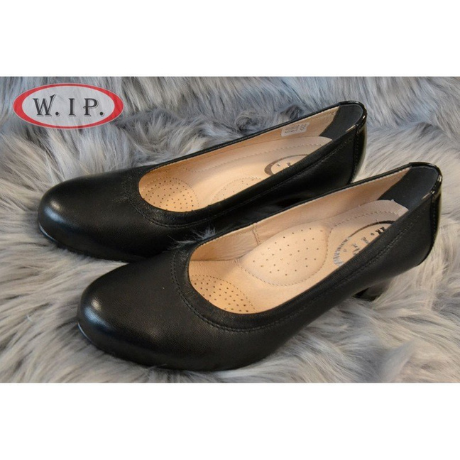 Buty Czarne Skóra Licowana