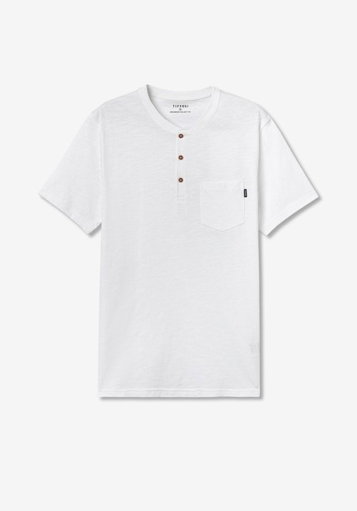 Biały T-Shirt na guziki TIFFOSI Brian 10043676_001