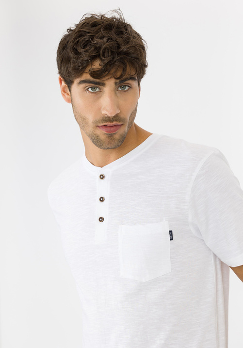 Biały T-Shirt na guziki TIFFOSI Brian 10043676_001