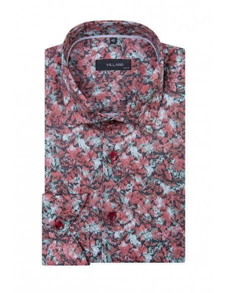 Bordowa koszula męska VILLARO