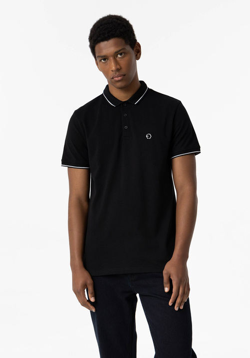 Czarna koszulka polo TIFFOSI Jeremy 10054684_000