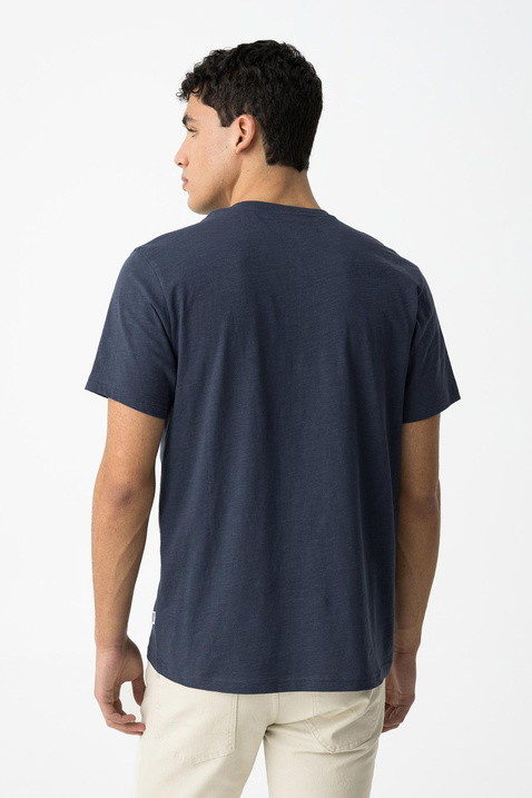 Niebieski T-Shirt TIFFOSI Brian 10043676_773 z guzikami i kieszonką