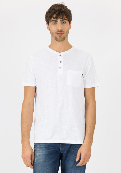 Biały T-Shirt na guziki TIFFOSI Brian 10043676_001