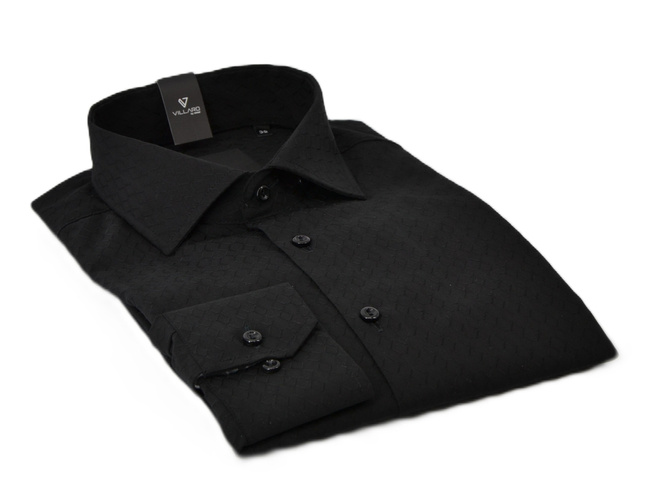 Koszula Czarna Struktura VIMONTE 091VIM