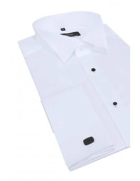 Biała koszula smokingowa męska MMER 091DRA