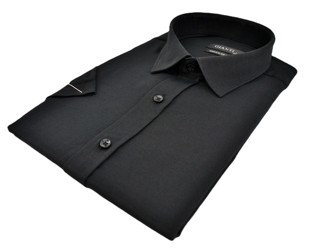 Koszula GIANTI V07-2 regular fit czarna krótki rękaw