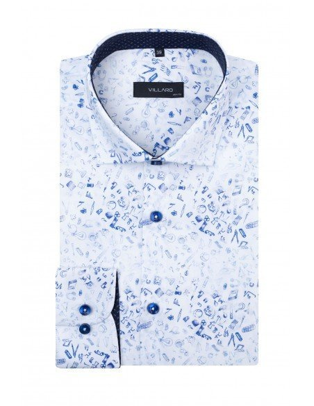 Biała koszula męska VILLARO