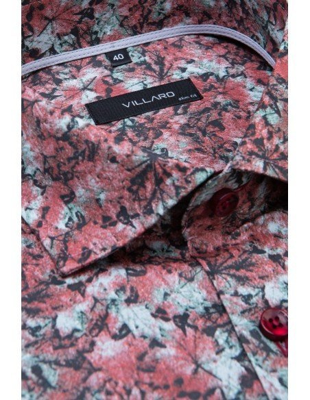 Bordowa koszula męska VILLARO
