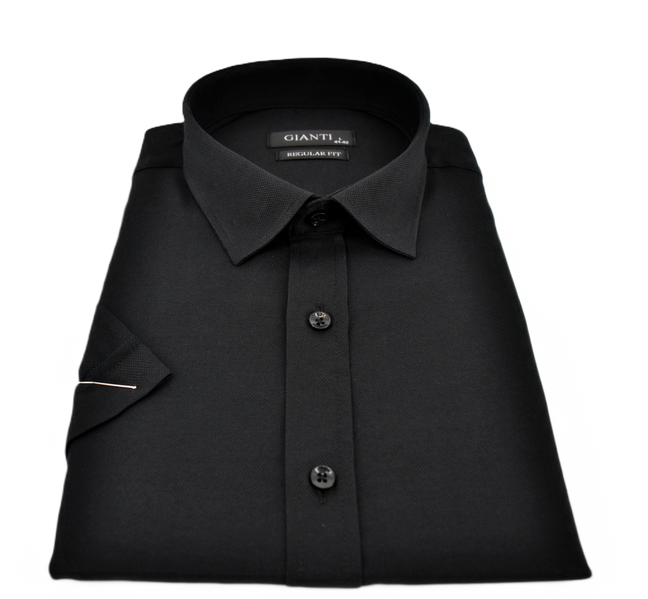 Koszula GIANTI V07-2 regular fit czarna krótki rękaw