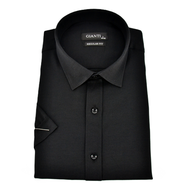 Koszula GIANTI V07-2 regular fit czarna krótki rękaw