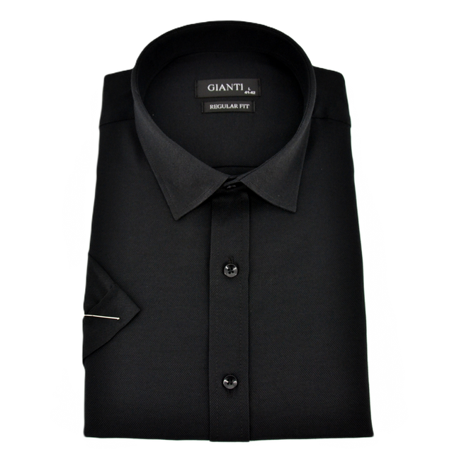 Koszula GIANTI V07-2 regular fit czarna krótki rękaw