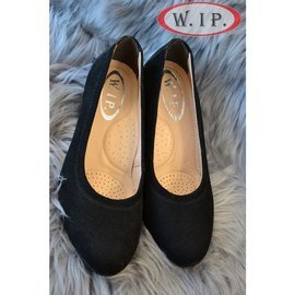 Buty Czarne Zamszowe